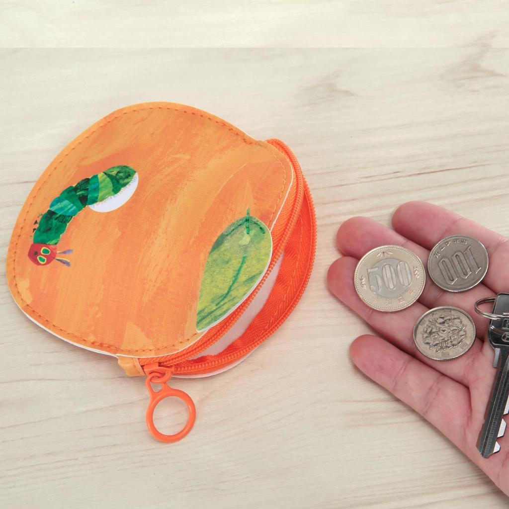 Gakken Stafle Veldig sulten mynt F15083 "Larven" Etui, Mini, Oransje,