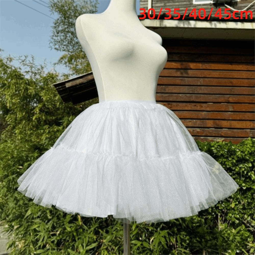 Soft Mesh Lolita Petticoat Boneless Design Tutu Puffy Skirt Ball Gown Underskirt  Wedding Dress