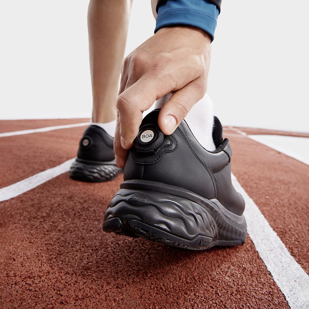 FILA Comfortable Versatile Fashion Low-Top Running Shoes Men sneaker Black A12M431113FBK