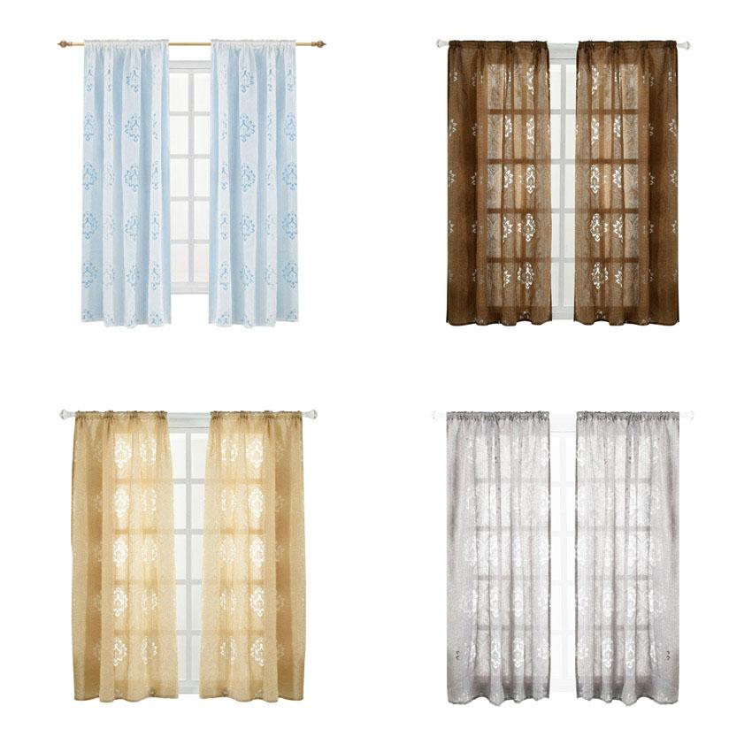 Kwiatowe Koronkowe Przezroczyste Zasłony Sypialnia Salon Kuchnia Lambrekin Zasłona Okienna cortinas dormitorio serape