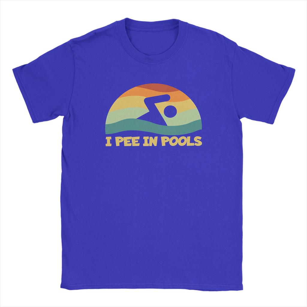 Funny I Pee In Pools Cotton T Shirt For Unisex Beach Aesthetic TShirts Crew Neck Fashion Tees Big Size Cheap Clothes