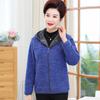 Grandma Autumn and Winter Cardigan Hooded Sweater Middle-aged and Elderly Sportswear Women's Jacket Mother Women's Plus Velvet Clothes