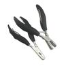 1Pc Black Flat Shape Plier with Small Grooves Pre-Bonded Hair Extension Clamp