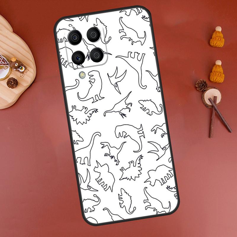 Cute Dino Case For Samsung Galaxy M32 M12 M52 M21 M31 M15 M55 M56 M36 M16 M06 M13 M33 M53 M14 M34 M54