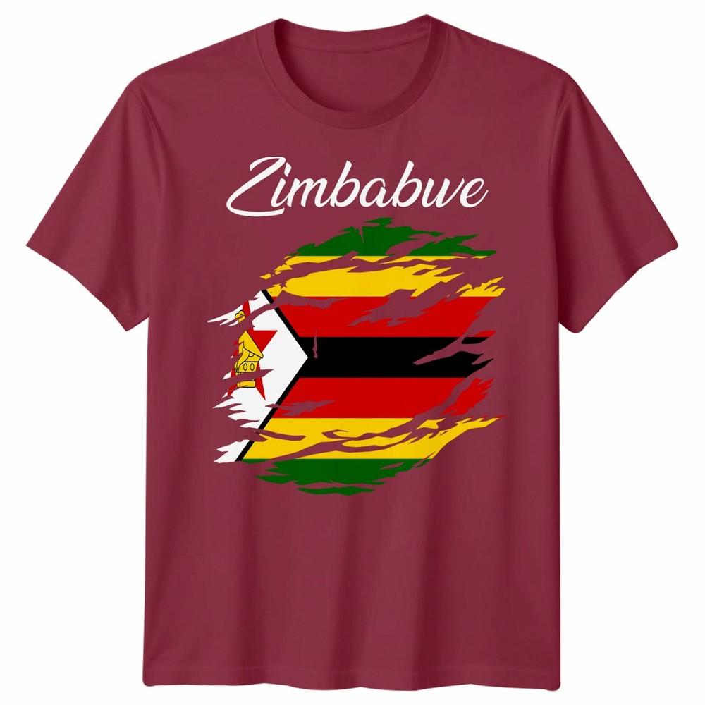 Zimbabwe Flag Unisex T Shirt Country Nationality Support Sports Pride Tee