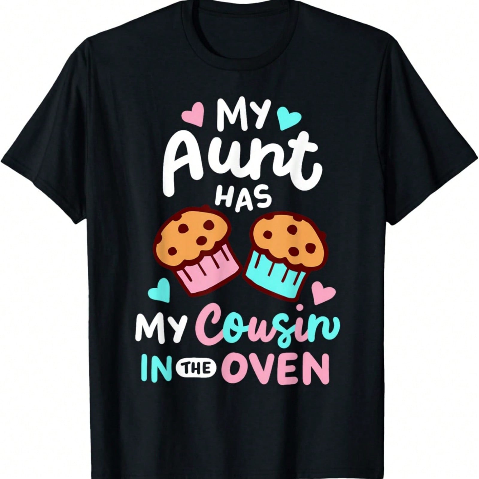My Aunt Has My Cousin In The Oven T-Shirt, Small, Black S разноцветный