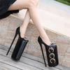 Sexy 30cm Extreme High Heels Platform Shoes Woman Large Size 44 45 Buckle Red Black Women's Heels Pumps Nightclub Stripper Shoes