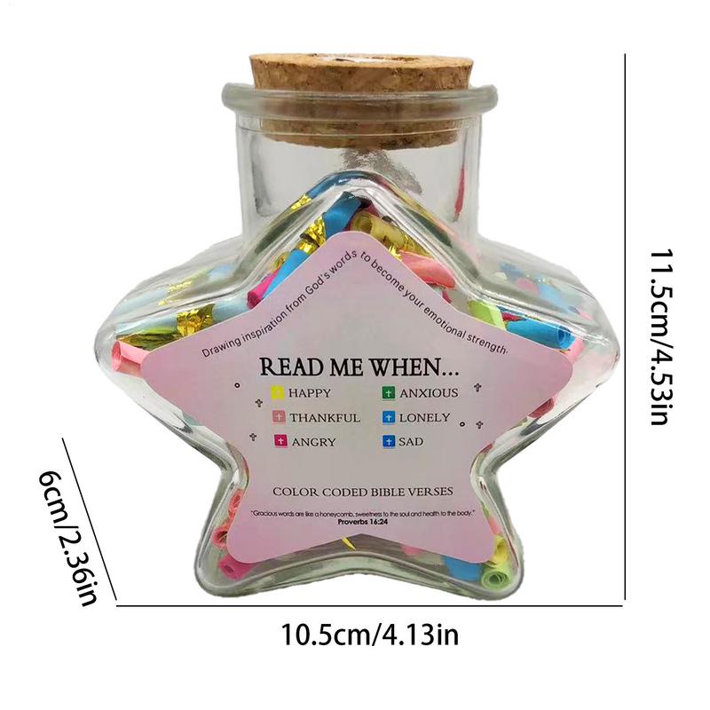 Bible Jar Scripture Jar for Daily Encouragement  Inspirational Prayer and Reflection Supplies for Family Church Activities