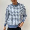 Autumn/Winter Women's Houndstooth Diamond Knit Sweater Pullover