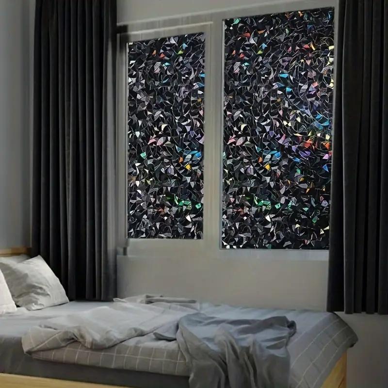 Black Glass Sticker 100% Coverage Opaque Fully Covered Glass Window Sticker Anti-Peep Protection Privacy Electrostatic Frosted Window Film