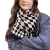 New Christmas Red Rhombus Knitted Scarf Female Autumn and Winter Student Couple Warm Fashion Versatile Scarf
