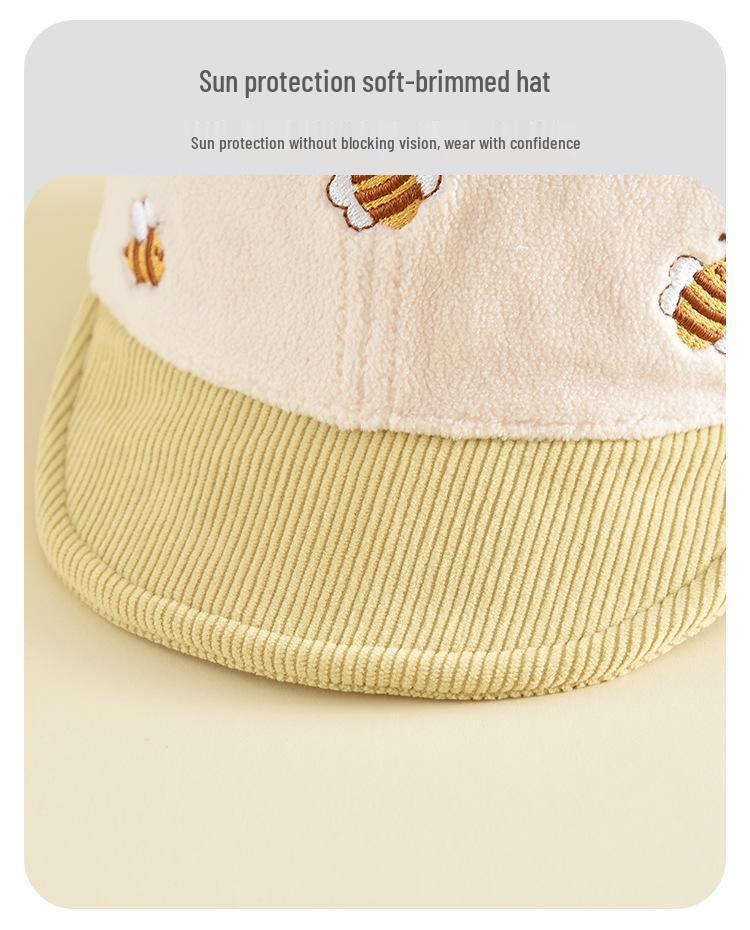 Children's Cute 3D Bee Sun Hat Baseball Cap - Windproof Toddler Outdoor Hat