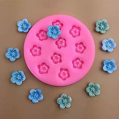 Cherry Blossom Silicone Mold for Polymer Clay, Mini Sakura Pendant Resin Casting Tool, DIY Supplies, Cherry Silicone Mold
