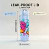 1PC Colorful 67 Number Graffiti Print 750ml Color Plastic Sports Water Bottle Leakproof Flip Straw Lid Suitable for Sports Office Home Use