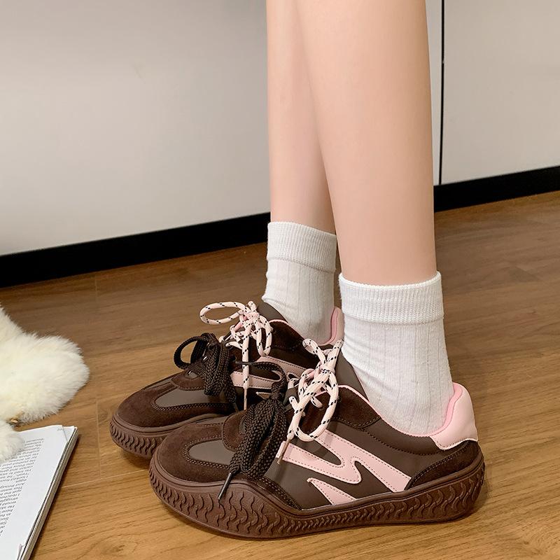 European Station German Training Shoes Women's Platform 2025 Autumn New Retro Explosive Lightweight Soft Sole Casual Sports Forrest Gump Shoes