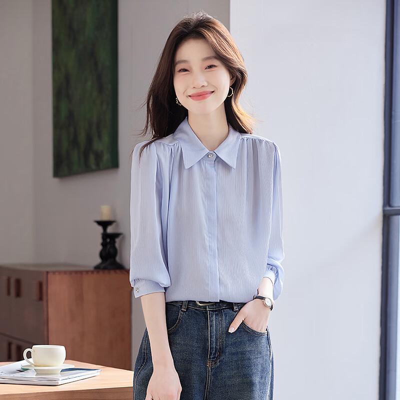 Women s Chiffon Long Sleeve Blouse L
