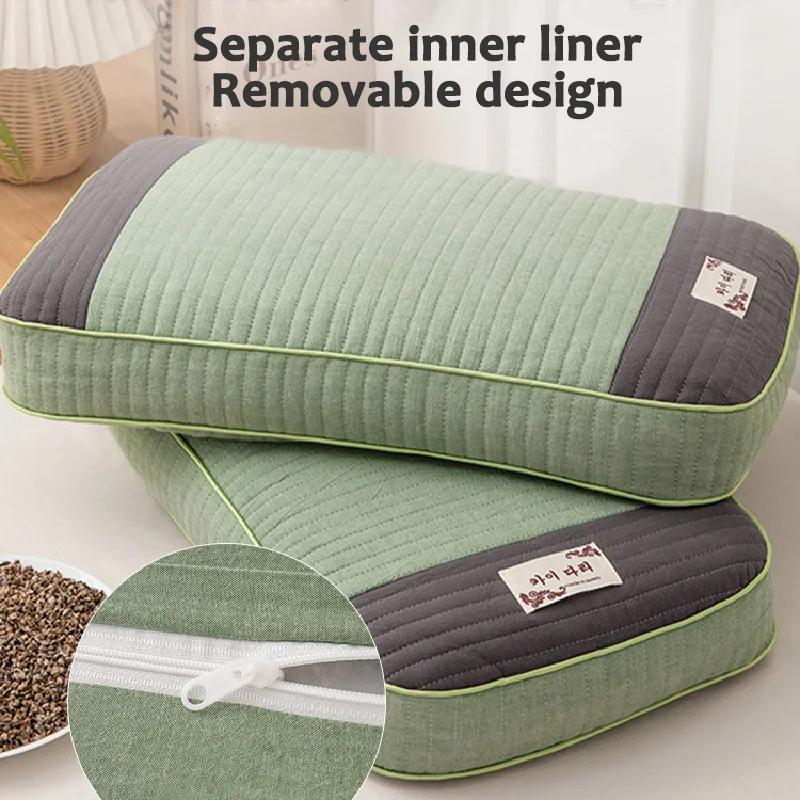 Sobakawa Traditional Buckwheat Standard Size Pillow Organic Cotton with Natural Technology for Cool Sleep Bed Sleep Pillow