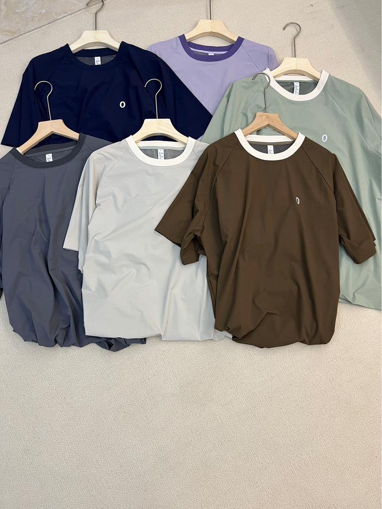 Quick-Dry Breathable Open Back Mesh Loose Outdoor Short-Sleeve T-Shirt