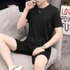 Ice Silk Short Sleeve Summer Pajama Set - Seamless Round Neck, Lightweight Home Sportswear