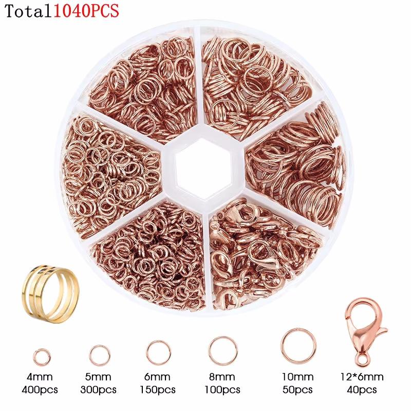 Alloy Accessories Jewelry Findings Set Earring Making Kit Lobster Clasp Open Jump Rings Repair Tools DIY Jewelry Making Supplies