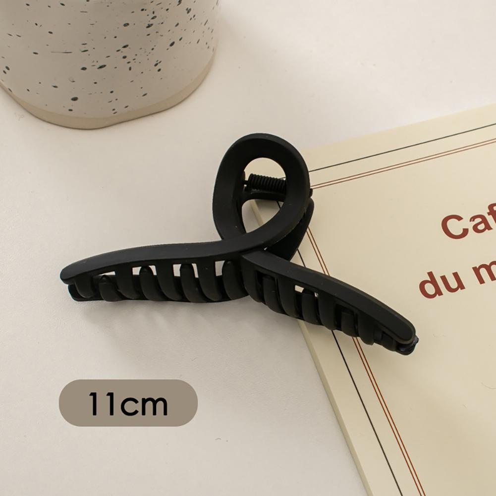 Simple Black Frosted Hairpin Hair Claw Clip Solid Color Multishaped Durable Headwear Hair Clip Hair Accessory for Women