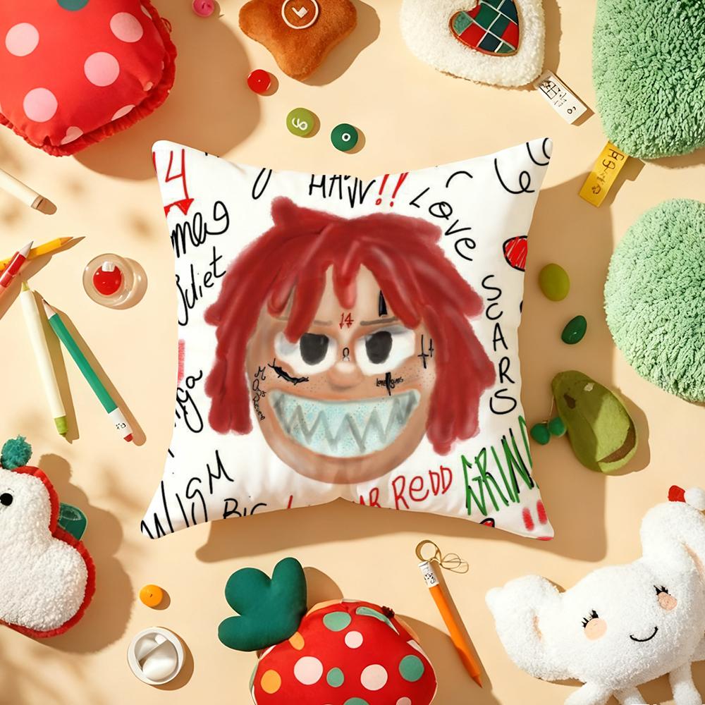 Rapper T-Trippie Cool R-Redd Cushion Cover Plush Fabric Soft Double-Sided Printed Sofa Warm Winter Home Gift Pillow Cover