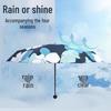 Paradise Double-Layer 3-Fold Sun & Rain Umbrella