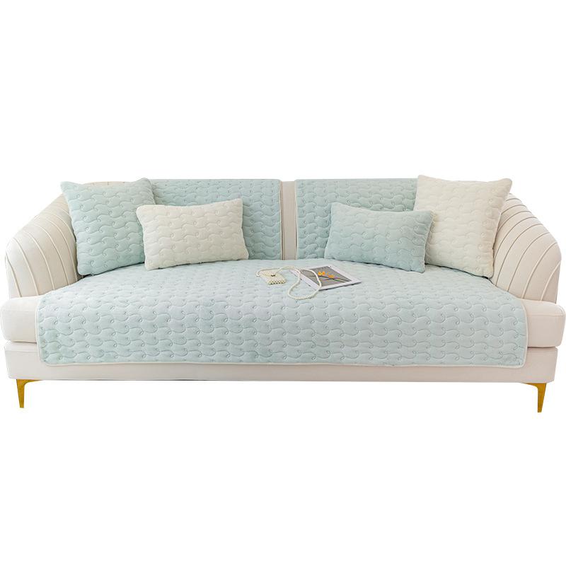Plush Sofa Cushion Winter Thickened Small Fresh Milk Velvet High-end Cushion Simple Modern Anti-slip Sofa Cover Cover