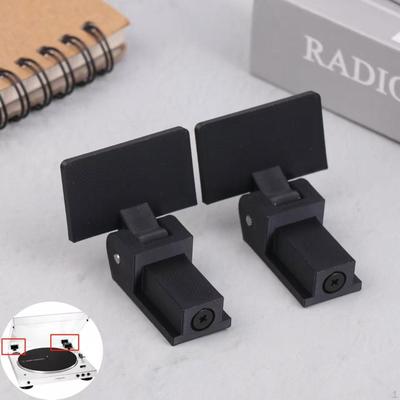 2 Stück Plattenspieler Staubschutz Scharnier Kompatible Ersatzteile Beschläge Geschenke Schwarze Vinyl-Schallplatten-Spieler