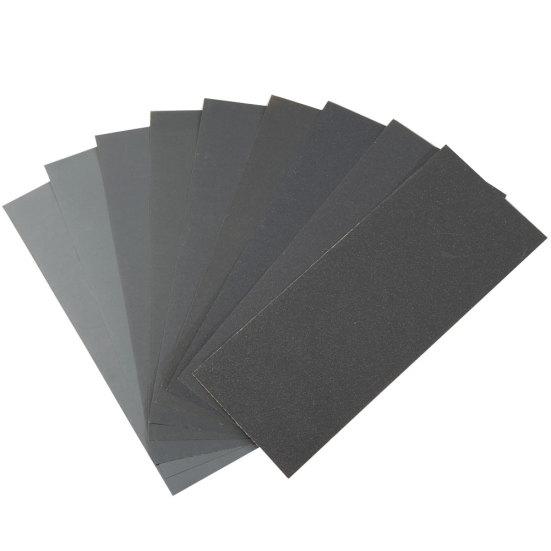 Wet Dry Sandpaper Sheets 400/600/800/1000/1200/1500/2000/2500# Grit Polish