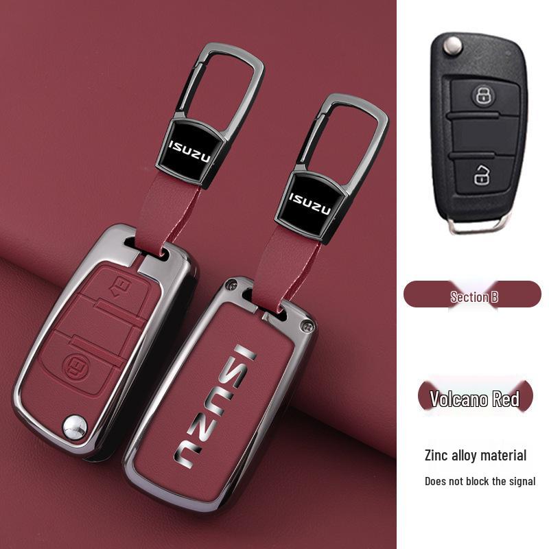 Jiangxi Isuzu D-MAX Key Cover for Lingtuo Ruimai MU-X Pickup - Men s Genuine Leather Car Shell Buckle Custom Consult Support