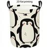 1pc Laundry Basket, Cute Penguin Print Dirty Clothes Hamper, Collapsible Fabric Storage Bin with Handles, Relaxing Style Home Organization, Large Capa