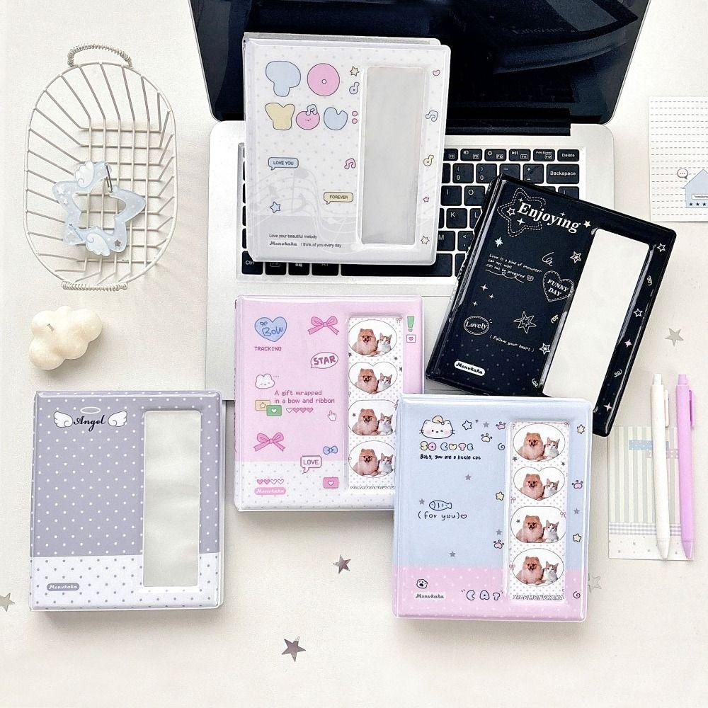 High Quality Polka Dot Photocards Holder Cartoon Series 60 Pockets Idol Card Collection Book Large Capacity Bill Storage Booklet