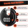 AT21-2X 4 Digit Combination Disc Padlock With Hardened Steel Shackle Combo Lock For Sheds, Storage Unit, School Gym Locker