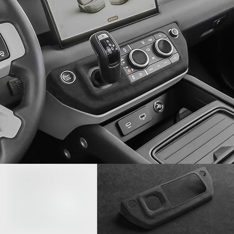 For Land Rover Defender 110, 90 version file handle cover, gear panel, armrest box cover, fur decoration modification 2022-2025