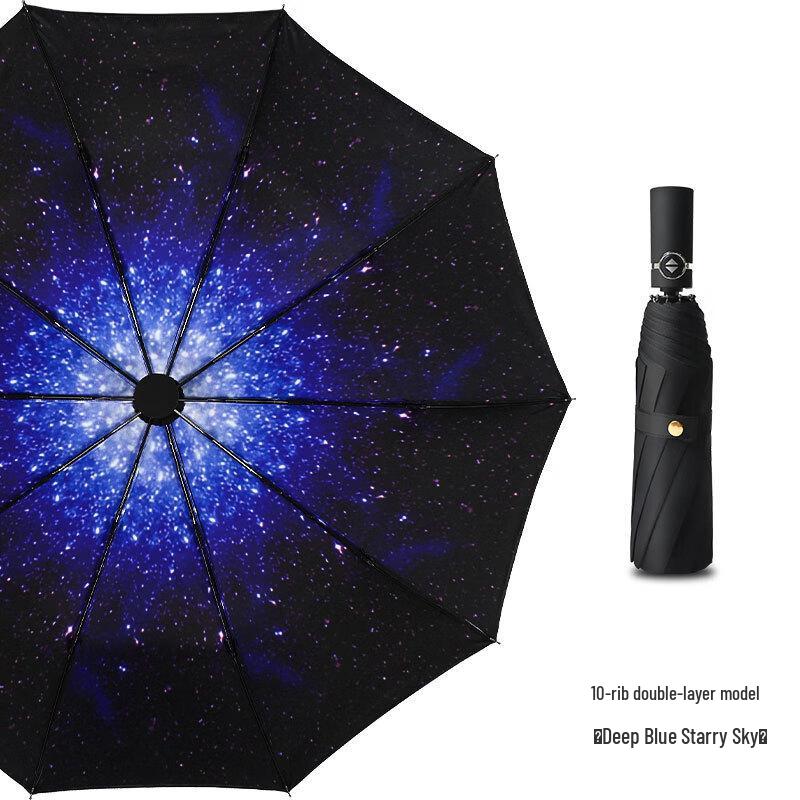 Fully Automatic 10-Rib Double-Layer Folding Umbrella
