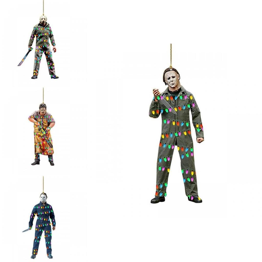 Horror Movie Character Acrylic Pendant For Car Rearview Mirror Unique Holiday Decor