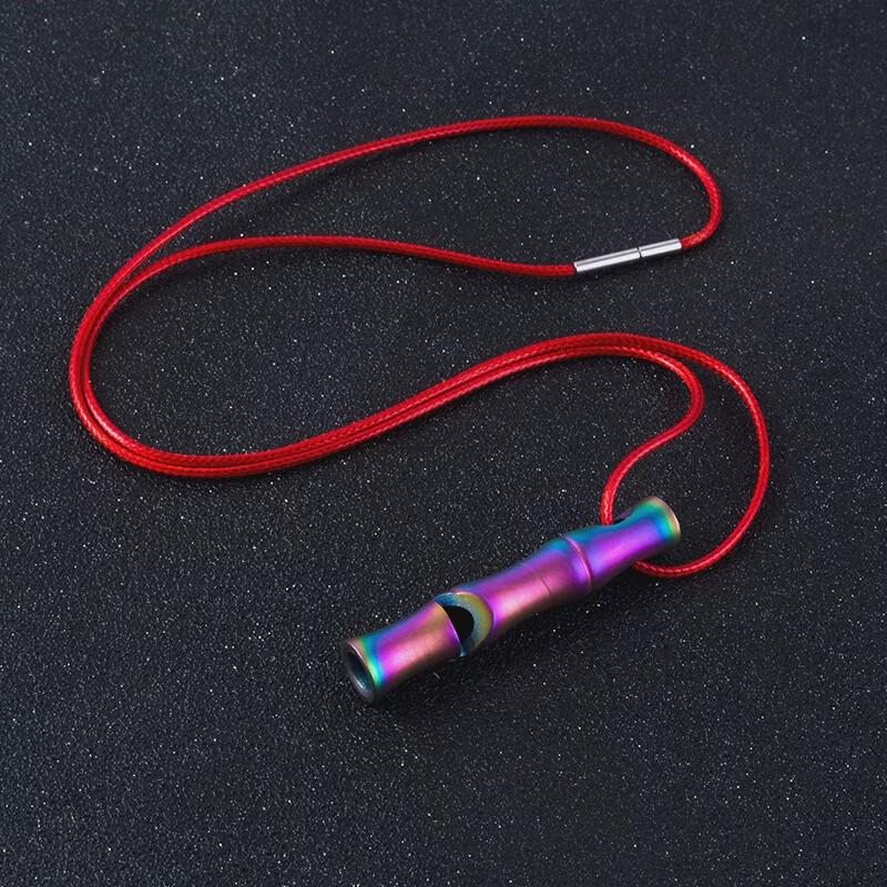 Outdoor Stainless Steel Bamboo-Style Whistle
