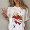 Women TShirt Retro Witch Style TShirt Y2K Aesthetic Casual Loose Fit Top Sun Moon Stars Harajuku Graphic Print Daily Streetwear