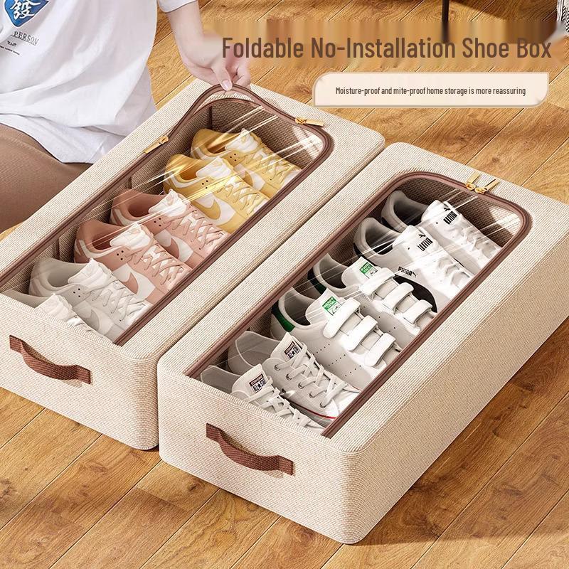 Tianshan Odporny na wilgoć i kurz Organizer do przechowywania butów z bawełny i lnu.