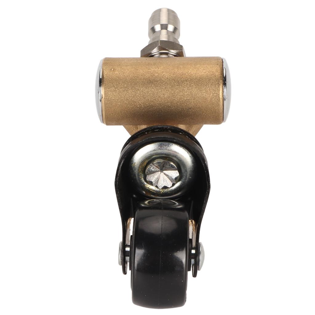 Car Wash   Wheel Adapter, Pressure Washer Joint Wheel, 1Celsius4\  Quick Connector, Unique Design for Car Bottom Cleaning, Brass,