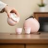Handmade Ceramic Travel Tea Set with Storage Bag