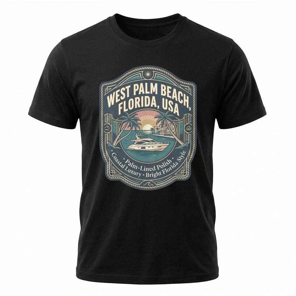 West Palm Beach Florida Coastal Luxury Graphic T-Shirt Unisex Tee