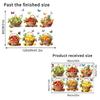 Sunflower, Rose, Blue & Green Radish Wall Sticker, Self-Adhesive Hanging Basket, Decorative for Living Room & Bedroom
