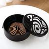 Metal Mosquito Coil Holder Hollow Out with Lid Mosquito Repellent Box Hanging Fireproof Mosquito Coil Box Sandalwood Plate
