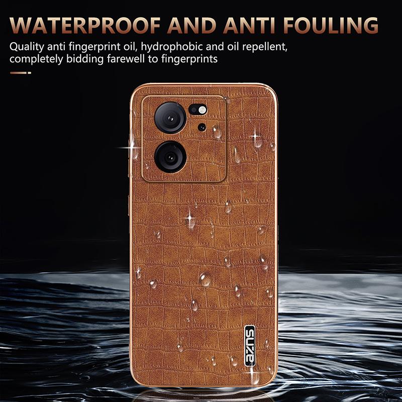 For Xiaomi Redmi K60 Ultra/13T/13T Pro Case Crocodile Texture Electroplating PU+TPU Phone Cover