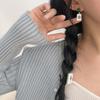 Needle Women Square Red Female Ear studs Korean Style Earrings Mahjong Earrings Geometric Earrings