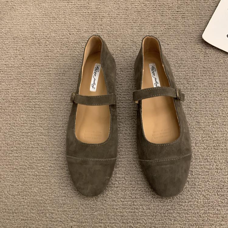 

Мода Мода Туфли Мэри Джейн Женские Балетки на Плоской Подошве Коровья Замша Кожа Зеленые Винтажные Лоферы Повседневные Женские Балетки 40 темно-серого