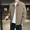 Trendig Höst 2025 Herr Jacka med Slag i Koreansk Stil - Enkel & Vardaglig Ytterkläder