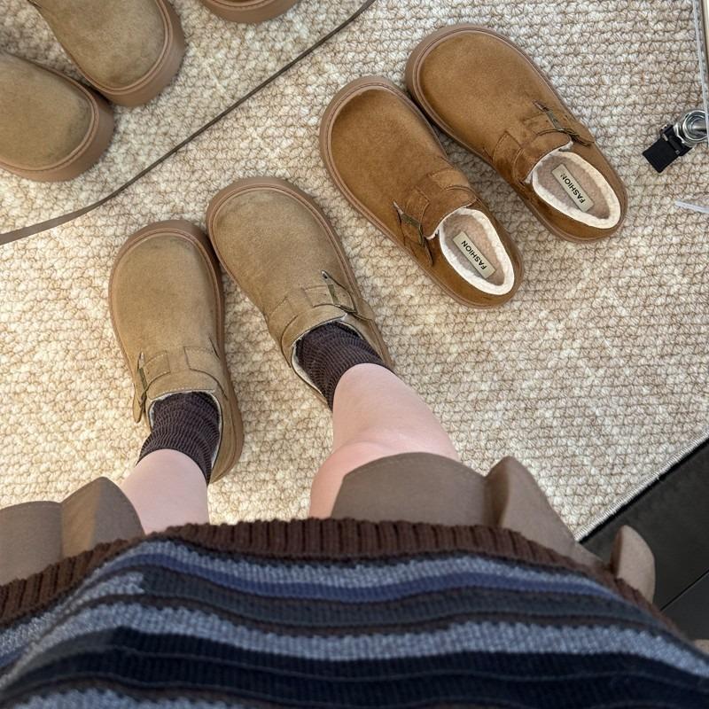 thick-soled velvet women's new winter warm snow boots plush loafers cotton shoes women's shoes